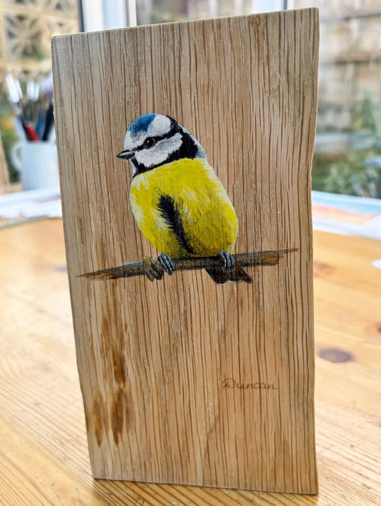 Blue Tit on Oak Wood - Image 4