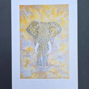 Limited Edition Fine Art Print - African Elephant Little Birds