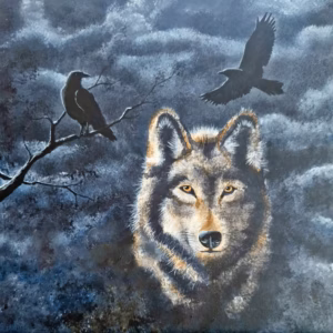 Night Traveller Wolf and Raven