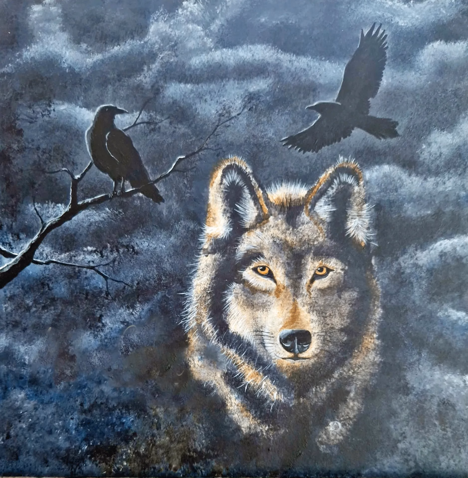 Night Traveller Wolf and Raven