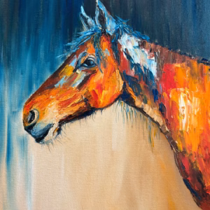 expressive spiritual horse painting
